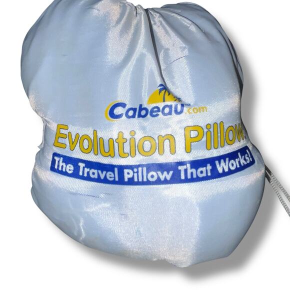 Cabeau Evolution Classic Memory Foam Neck Pillow Travel Washable Carry Bag Blue - Picture 9 of 13